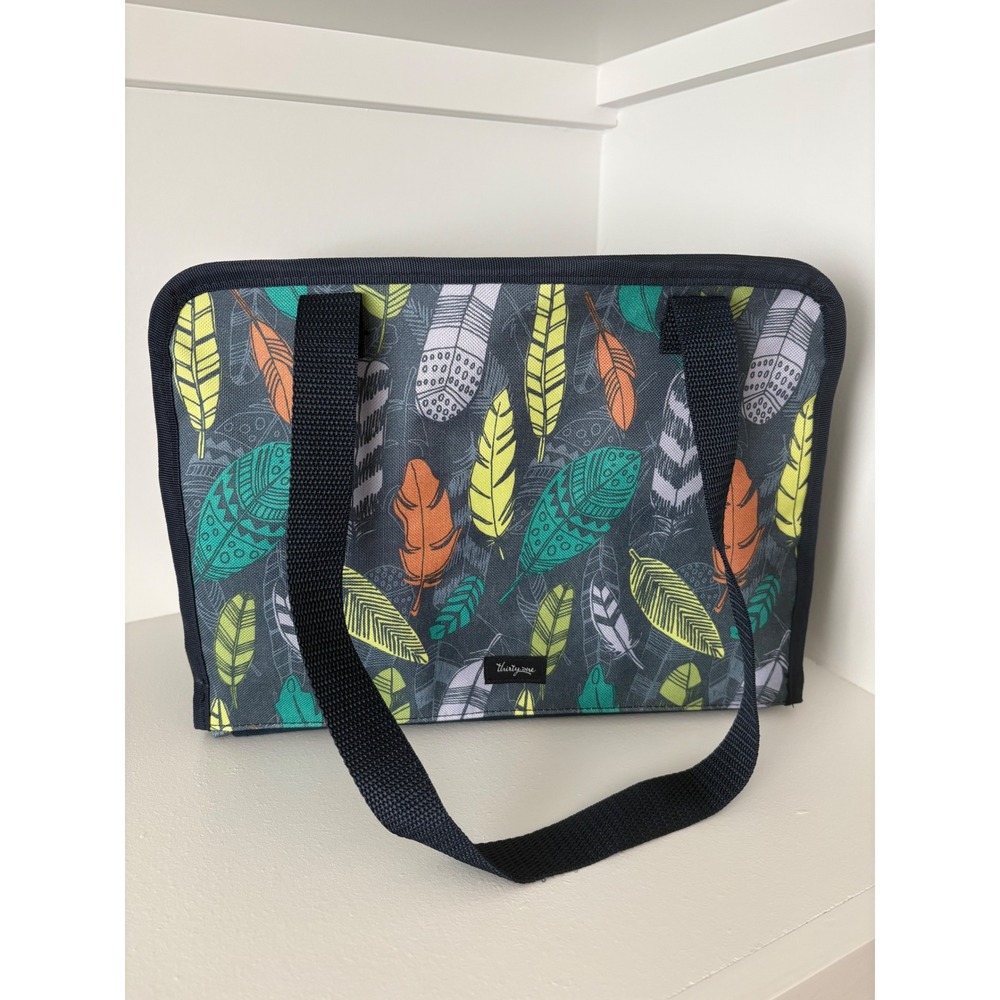 Thirty-One Get Creative Caddy Falling Feathers Pattern Organizer Excellent